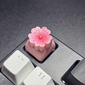 Cute Artisan Pink Flower Pink Kawaii Keycap for OEM Mechanical Keyboard